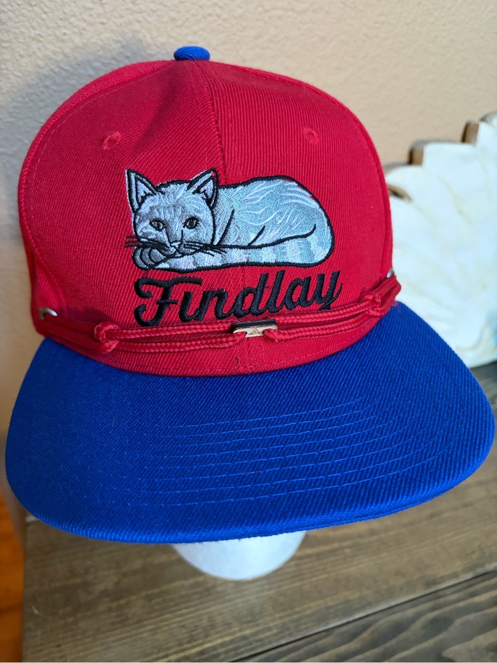 Findlay Red and Blue Cat SnapBack Hat